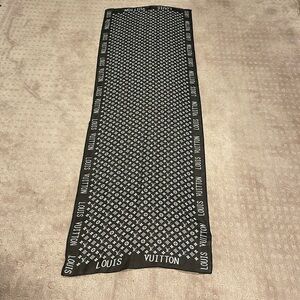 Louis Vuitton Scarf LV Black Sheer